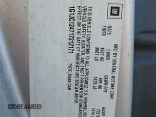 2001 Chevrolet Cavalier z VIN 1G1JC124717212171, wystawiony jako Copart lot #44027745 z przebiegiem 148 951 mil mil oraz Szkoda całkowita • Salvage title. Historia ofert i sprzedaży dostępna na DreamBid. Obrazek 14.