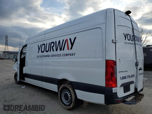 2023 Mercedes-Benz Sprinter Cargo Cargo with VIN W1Y40CHY4PT159007, listed as a Copart auction lot 86635434 with Not Provided miles and Salvage Title. Bid and sale history available at DreamBid. Image 2.