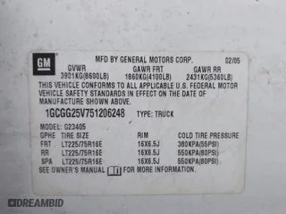 2005 Chevrolet Express Cargo Van with VIN 1GCGG25V751206248, listed as a IAAI auction lot 41971847 with 341,664 mi miles. Bid and sale history available at carsss.com. Image 9.