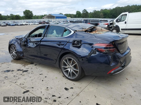 2023 Genesis G70 2.0T with VIN KMTG34TA4PU132474, listed as a Copart auction lot 54640224 with 12,228 mi miles and Non Repairable. Bid and sale history available at DreamBid. Image 2.