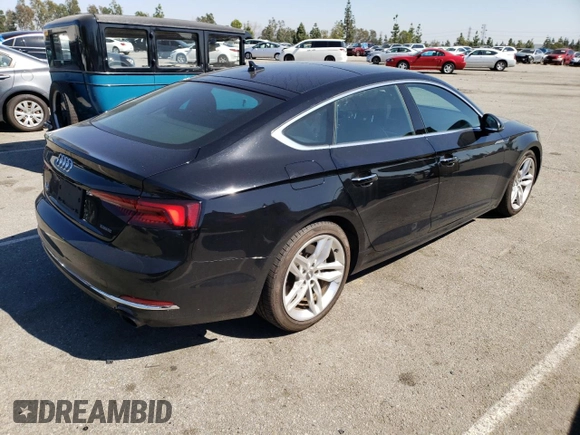 2019 Audi A5 Sportback Premium with VIN WAUANCF58KA010960, listed as a Copart auction lot 47604643 with 53,732 mi miles. Bid and sale history available at carsss.com. Image 3.