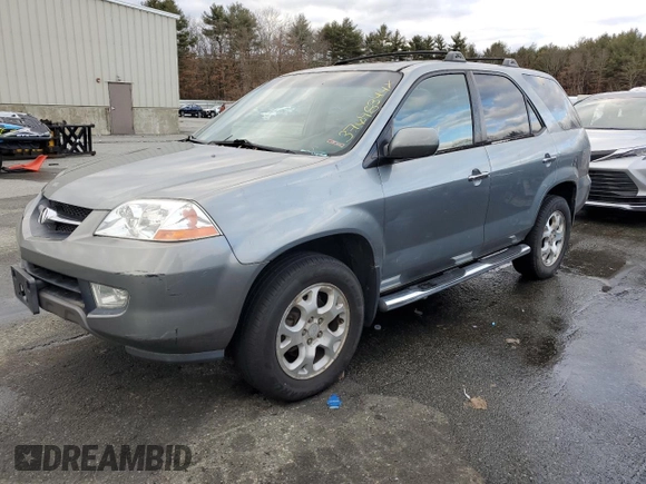 2001 Acura MDX Touring Pkg with VIN 2HNYD18661H541566, listed as a Copart auction lot 37698344 with 189,484 mi miles and Clean Title. Bid and sale history available at carsss.com. Image 1.