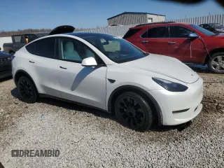2023 Tesla Model Y Long Range with VIN 7SAYGDEE5PF691745, listed as a Copart auction lot 47784545 with 21,117 mi miles and Salvage Title. Bid and sale history available at DreamBid. Image 4.