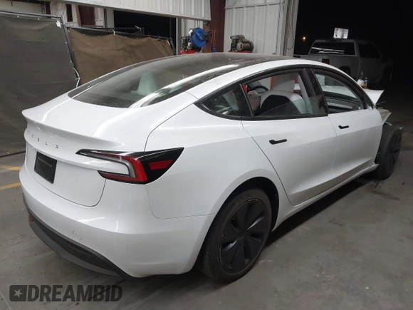 2024 Tesla Model 3 with VIN 5YJ3E1EA9RF836300, listed as a IAAI auction lot 41988009 with 9,989 mi miles. Bid and sale history available at carsss.com. Image 4.