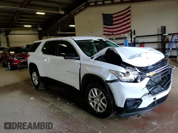 2021 Chevrolet Traverse LS with VIN 1GNERFKW5MJ222976, listed as a Copart auction lot 61166715 with 66,231 mi miles and Salvage title. Bid and sale history available at DreamBid. Image 14.