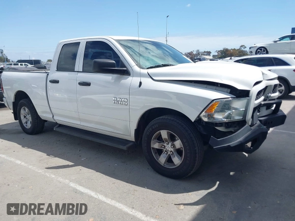 2018 Ram 1500 Tradesman with VIN 1C6RR6FG8JS166266, listed as a IAAI auction lot 42128397 with 76,106 mi miles and . Bid and sale history available at DreamBid. Image 1.