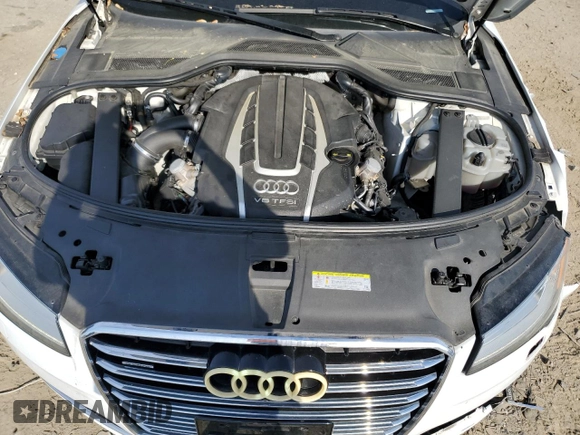 2015 Audi A8 4.0T with VIN WAU32AFD6FN006093, listed as a Copart auction lot 55259555 with 100,838 mi miles and Salvage title. Bid and sale history available at DreamBid. Image 11.
