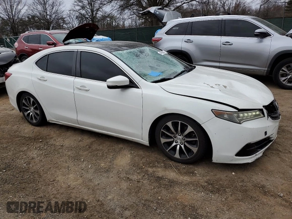 2015 Acura TLX V6 Tech with VIN 19UUB2F59FA018737, listed as a Copart auction lot 47536555 with 104,567 mi miles and Salvage Title. Bid and sale history available at carsss.com. Image 4.