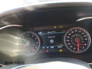 2019 Genesis G70 3.3T Advanced with VIN KMTG34LE9KU023200, listed as a Copart auction lot 88573435 with 26,847 mi miles and Salvage Title. Bid and sale history available at carsss.com. Image 9.