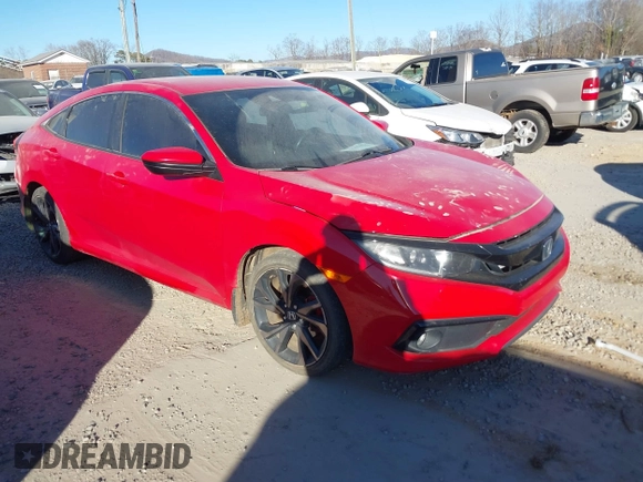 2019 Honda Civic Sport with VIN 2HGFC2F81KH535994, listed as a IAAI auction lot 41686522 with 131,835 mi miles and . Bid and sale history available at DreamBid. Image 1.