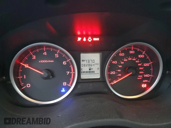2017 Subaru Forester with VIN JF2SJAACXHG471100, listed as a Copart auction lot 81349614 with 82,864 mi miles and Salvage title. Bid and sale history available at DreamBid. Image 9.
