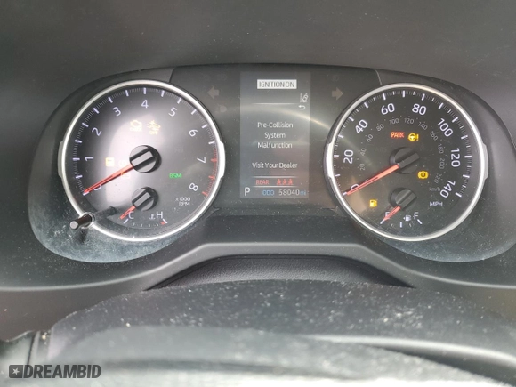 2019 Toyota RAV4 XLE with VIN 2T3P1RFVXKW012335, listed as a Copart auction lot 52551695 with 58,040 mi miles and Non Repairable. Bid and sale history available at carsss.com. Image 9.