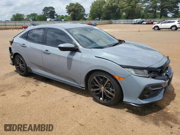 2021 Honda Civic Sport with VIN SHHFK7H42MU211162, listed as a Copart auction lot 54780215 with 84,938 mi miles and Salvage Title. Bid and sale history available at DreamBid. Image 4.
