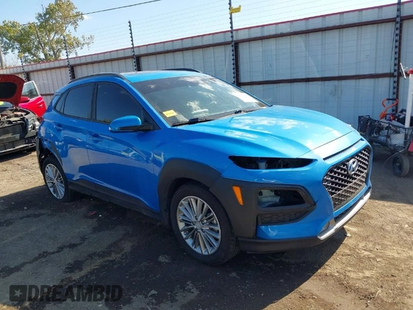 2019 Hyundai Kona SEL with VIN KM8K62AA6KU287071, listed as a IAAI auction lot 40654840 with 93,566 mi miles and . Bid and sale history available at DreamBid. Image 1.