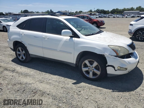 2007 Lexus RX 350 with VIN 2T2HK31U17C032824, listed as a Copart auction lot 56985955 with Not Provided miles and Salvage Title. Bid and sale history available at DreamBid. Image 4.