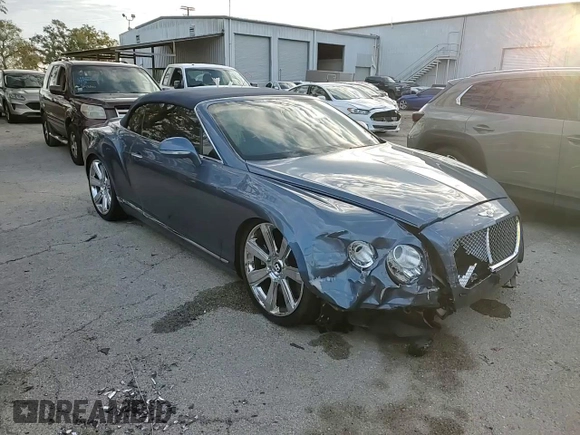 2013 Bentley Continental GT with VIN SCBGR3ZA0DC079677, listed as a Copart auction lot 82753764 with 58,406 mi miles and Salvage Title. Bid and sale history available at DreamBid. Image 11.