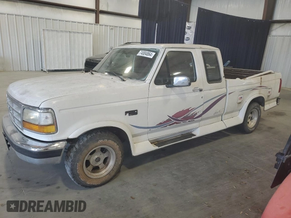1995 Ford F-150 with VIN 1FTEX15N7SKC24840, listed as a Copart auction lot 74004864 with 227,794 mi miles and Salvage Title. Bid and sale history available at carsss.com. Image 1.