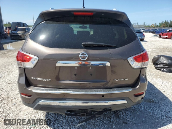 2015 Nissan Pathfinder Platinum z VIN 5N1AR2MN2FC601666, wystawiony jako Copart lot #56070145 z przebiegiem 187 875 mil mil oraz Szkoda całkowita • Salvage title. Historia ofert i sprzedaży dostępna na DreamBid. Obrazek 6.