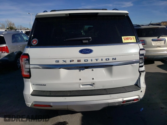 2022 Ford Expedition Platinum with VIN 1FMJU1MT3NEA18551, listed as a Copart auction lot 77594643 with 7,236 mi miles and Non Repairable. Bid and sale history available at carsss.com. Image 6.