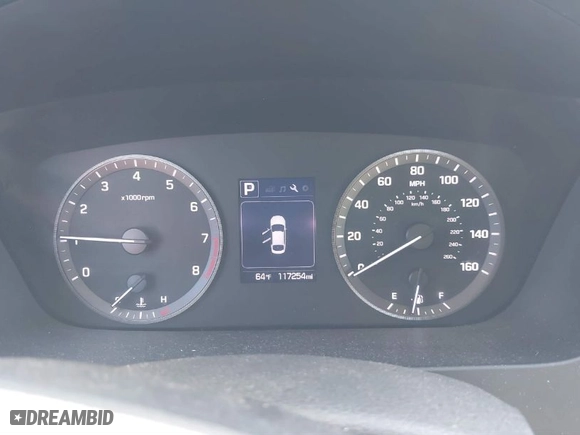 2017 Hyundai Sonata SE with VIN 5NPE24AFXHH532624, listed as a IAAI auction lot 41390936 with 117,254 mi miles. Bid and sale history available at carsss.com. Image 7.