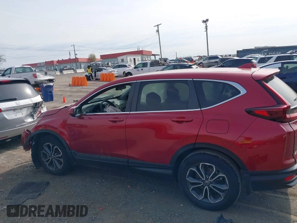 2022 Honda CR-V EX with VIN 7FARW1H58NE002751, listed as a IAAI auction lot 42008645 with 20,518 mi miles. Bid and sale history available at carsss.com. Image 14.