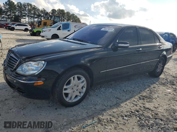 2003 Mercedes-Benz S-Class 4.3L with VIN WDBNG70J03A374222, listed as a Copart auction lot 76971614 with 80,966 mi miles and Salvage Title. Bid and sale history available at carsss.com. Image 1.