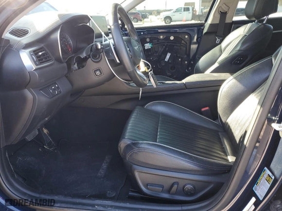 2020 Genesis G70 2.0T with VIN KMTG34LA5LU053373, listed as a Copart auction lot 42152495 with 59,701 mi miles and Salvage Title. Bid and sale history available at carsss.com. Image 7.