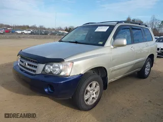 2003 Toyota Highlander with VIN JTEHF21A030152851, listed as a IAAI auction lot 41485262 with 203,080 mi miles. Bid and sale history available at carsss.com. Image 2.