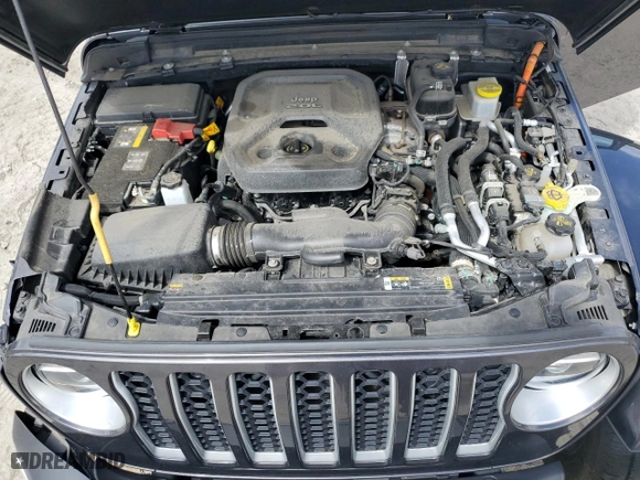 2021 Jeep Wrangler 4xe Unlimited Sahara with VIN 1C4JJXP61MW644758, listed as a Copart auction lot 50034335 with 39,268 mi miles and Salvage Title. Bid and sale history available at carsss.com. Image 11.