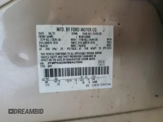 2021 Ford Edge SE with VIN 2FMPK4G96MBA23884, listed as a Copart auction lot 45997735 with 129,558 mi miles and Salvage title. Bid and sale history available at DreamBid. Image 13.