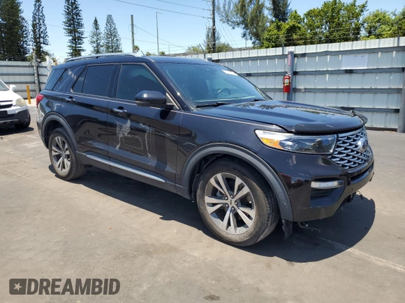 2020 Ford Explorer Platinum z VIN 1FM5K8HC5LGA11113, wystawiony jako Copart lot #57035265 z przebiegiem 52 232 mil mil oraz Szkoda całkowita • Salvage title. Historia ofert i sprzedaży dostępna na DreamBid. Obrazek 4.