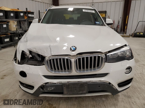 2016 BMW X3 xDrive28i with VIN 5UXWX9C52G0D89513, listed as a Copart auction lot 47055325 with 75,586 mi miles and Salvage Title. Bid and sale history available at DreamBid. Image 5.