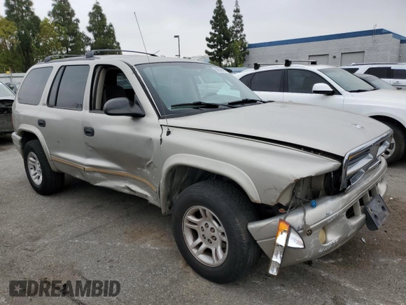 2002 Dodge Durango with VIN 1B4HR48N82F100912, listed as a Copart auction lot 58509495 with 195,039 mi miles and Salvage title. Bid and sale history available at DreamBid. Image 4.