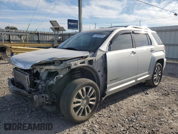 2017 GMC Terrain Denali z VIN 2GKFLRE35H6101180, wystawiony jako Copart lot #41819415 z przebiegiem 58 678 mil mil oraz Szkoda całkowita • Salvage title. Historia ofert i sprzedaży dostępna na DreamBid. Obrazek 1.