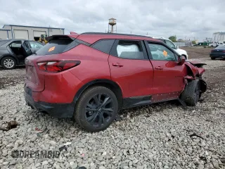 2020 Chevrolet Blazer RS с VIN 3GNKBKRS4LS641708, выставлен на аукционе Copart как лот 56632775 с пробегом 46 063 миль миль и Списание • Salvage title. История ставок и продаж доступна на DreamBid. Изображение 3.