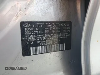 2013 Hyundai Elantra GLS с VIN KMHDH4AE9DU726235, выставлен на аукционе Copart как лот 59017135 с пробегом Не указан миль и Списание • Salvage title. История ставок и продаж доступна на DreamBid. Изображение 12.