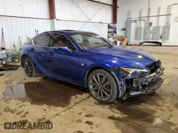 2022 Lexus IS 350 F Sport with VIN JTHGZ1E29N5025881, listed as a Copart auction lot 49969045 with 26,300 mi miles and Salvage title. Bid and sale history available at DreamBid. Image 4.