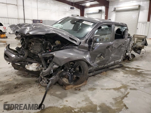 2022 Ram 1500 Big Horn with VIN 1C6RRFFG8NN298271, listed as a Copart auction lot 50406235 with 52,827 mi miles and Salvage Title. Bid and sale history available at carsss.com. Image 1.