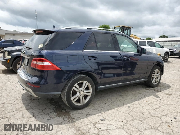 2013 Mercedes-Benz M ML 350 with VIN 4JGDA5HB3DA153081, listed as a Copart auction lot 64823524 with 129,004 mi miles and Salvage Title. Bid and sale history available at carsss.com. Image 3.