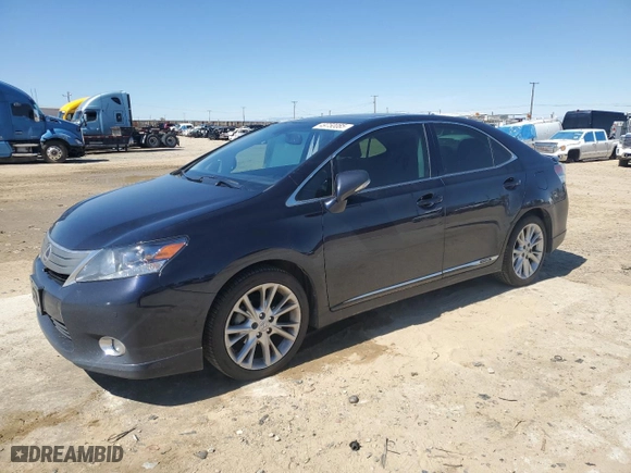 2010 Lexus HS 250h with VIN JTHBB1BA3A2036820, listed as a Copart auction lot 49750085 with 239,998 mi miles and Salvage Title. Bid and sale history available at carsss.com. Image 1.
