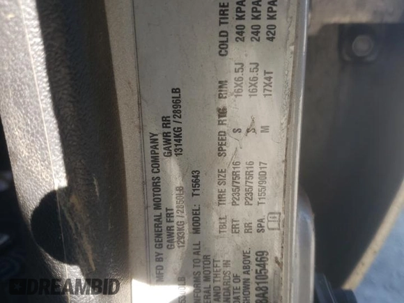 2010 GMC Canyon SLE1 with VIN 1GTJTCDE8A8105469, listed as a Copart auction lot 89013025 with 272,371 mi miles and Salvage Title. Bid and sale history available at carsss.com. Image 12.