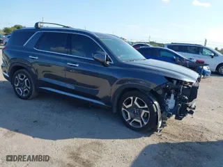 2024 Hyundai Palisade Limited with VIN KM8R54GE7RU663925, listed as a IAAI auction lot 41482573 with 34,028 mi miles. Bid and sale history available at carsss.com. Image 1.