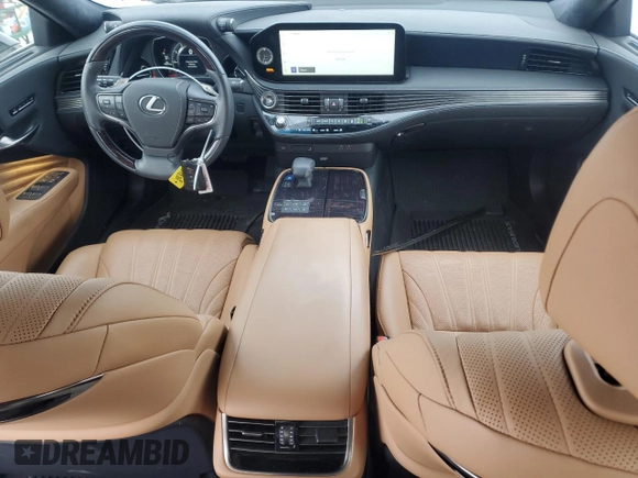 2023 Lexus LS with VIN JTHD51GF4P5011341, listed as a Copart auction lot 87352854 with 16,851 mi miles and Salvage Title. Bid and sale history available at carsss.com. Image 8.