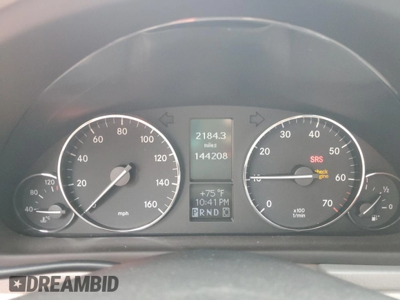 2007 Mercedes-Benz C 230 Sport with VIN WDBRF52H67E027057, listed as a Copart auction lot 59568325 with 144,208 mi miles and Salvage title. Bid and sale history available at DreamBid. Image 9.