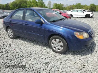 2009 Kia Spectra EX with VIN KNAFE222X95604934, listed as a Copart auction lot 53872145 with 86,838 mi miles and Clean Title. Bid and sale history available at carsss.com. Image 4.