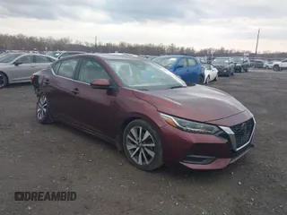 2020 Nissan Sentra SV with VIN 3N1AB8CV3LY253041, listed as a IAAI auction lot 41533870 with 117,212 mi miles. Bid and sale history available at carsss.com. Image 1.
