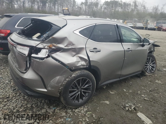 2024 Lexus NX with VIN 2T2GGCEZ5RC050278, listed as a Copart auction lot 43696245 with 0 mi miles and Salvage Title. Bid and sale history available at carsss.com. Image 3.
