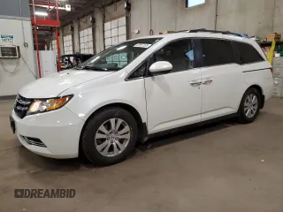 2016 Honda Odyssey EX-L with VIN 5FNRL5H67GB090747, listed as a Copart auction lot 53957235 with 131,464 mi miles and Salvage Title. Bid and sale history available at DreamBid. Image 1.