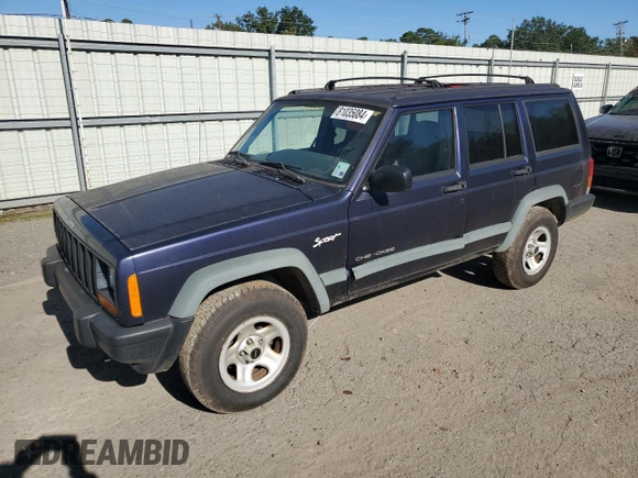 1998 Jeep Cherokee Sport with VIN 1J4FT68S5WL136989, listed as a Copart auction lot 81035084 with 140,848 mi miles and Salvage Title. Bid and sale history available at carsss.com. Image 1.