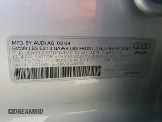 2009 Audi A6 Premium Plus z VIN WAUSG74F99N049612, wystawiony jako Copart lot #69123354 z przebiegiem 113 527 mil mil oraz Szkoda całkowita • Salvage title. Historia ofert i sprzedaży dostępna na DreamBid. Obrazek 15.